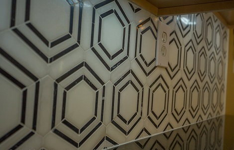 Another angle of backsplash install